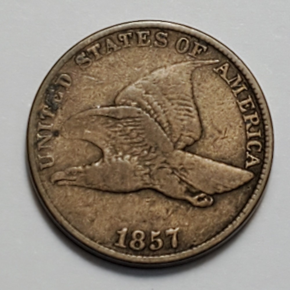#2 Very Fine++ Low Mintage 1857 Flying Eagle Cent