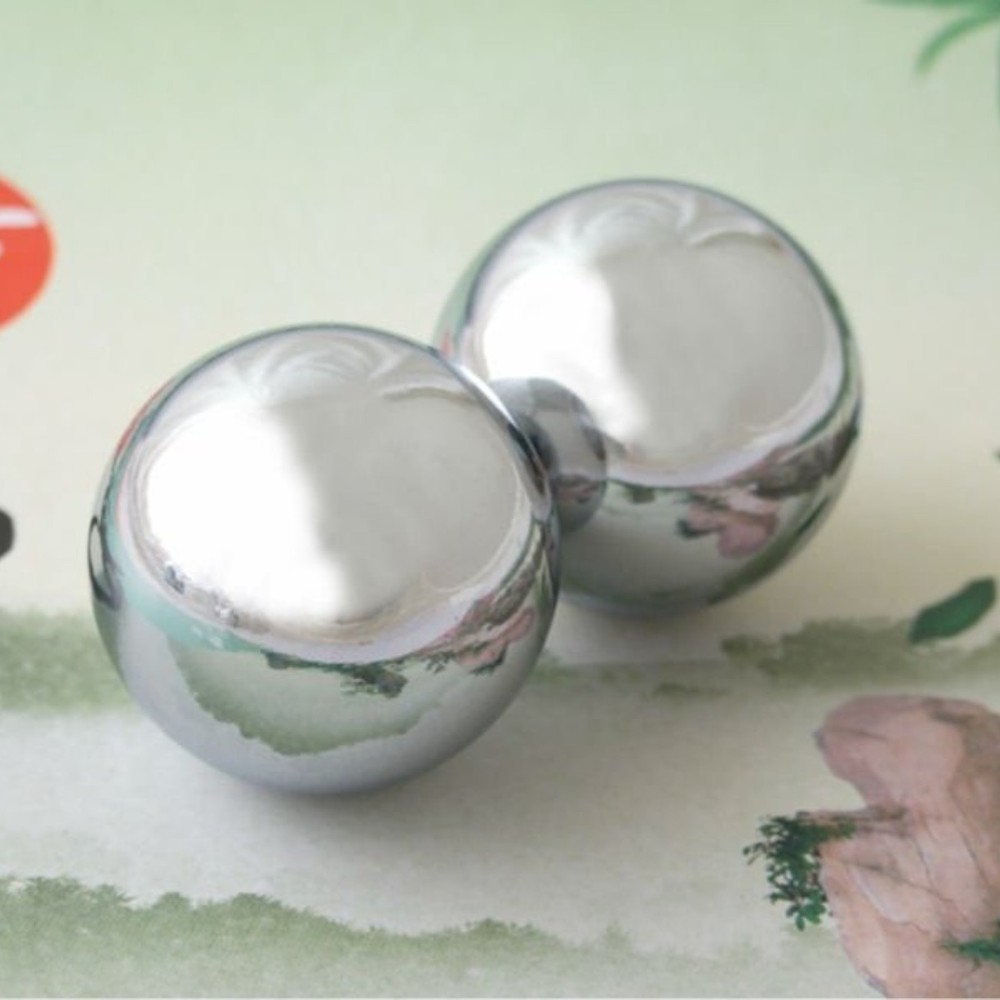 Baoding Balls Solid 316 Stainless 60mm 2pcs For Wrist Strengthening Relaxation
