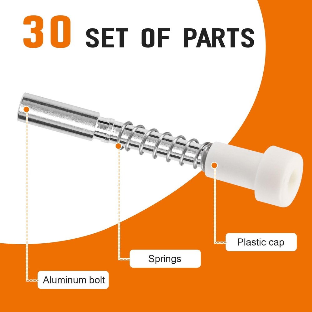 30Pack Window Screen Plunger Latches Windows Screen Replacement Plunger Pin S...