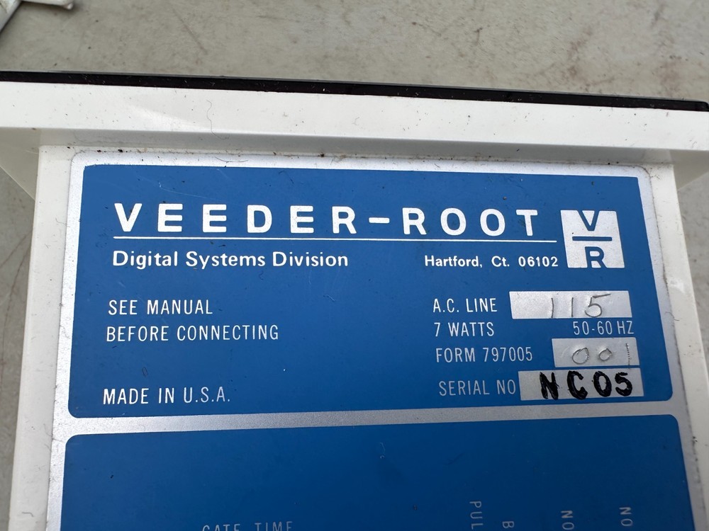VEEDER-ROOT 7970 Rate Indicator