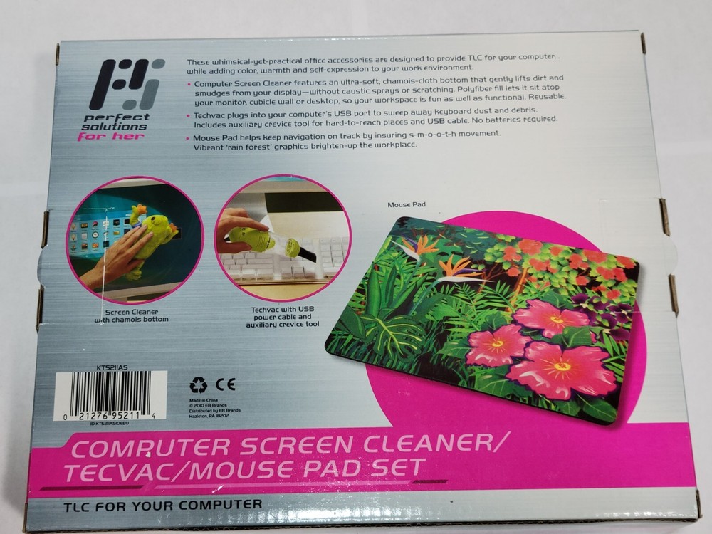 Perfect Solutions For Her, Computer Screen Cleaner/Tecvac/Mouse Pad Set