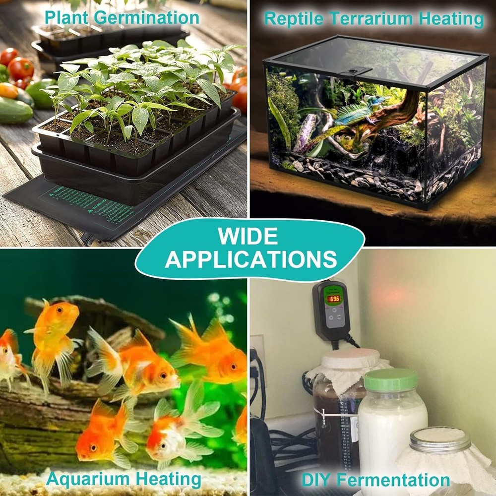 Consistent Heating Mats for Indoor Seed Starting, Fermentation & Terrariums