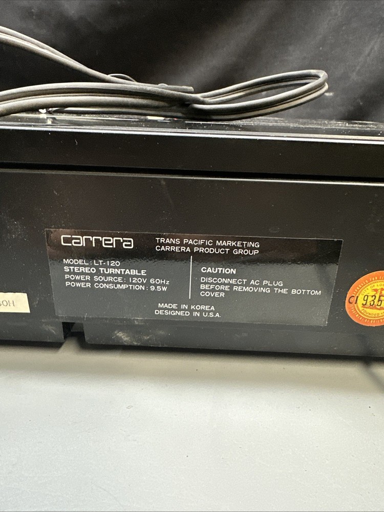 Carrera Turn Table LT 120 Black . Working Condition. Read Description