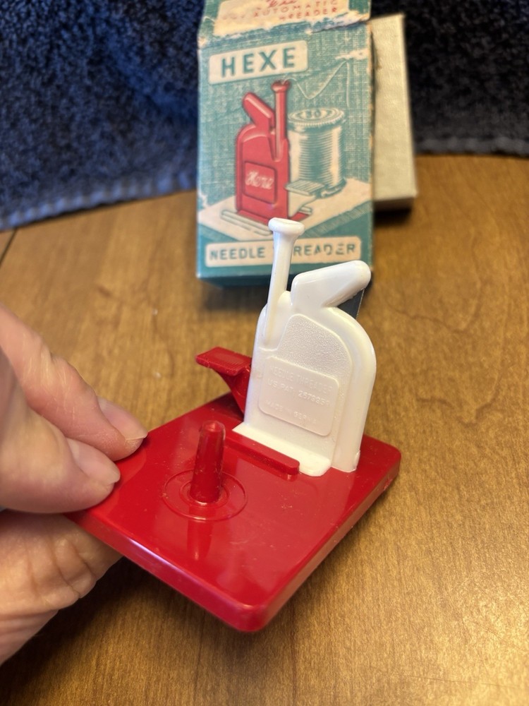 Nice Vintage Hexe Needle Threader with Original Box and Instructions