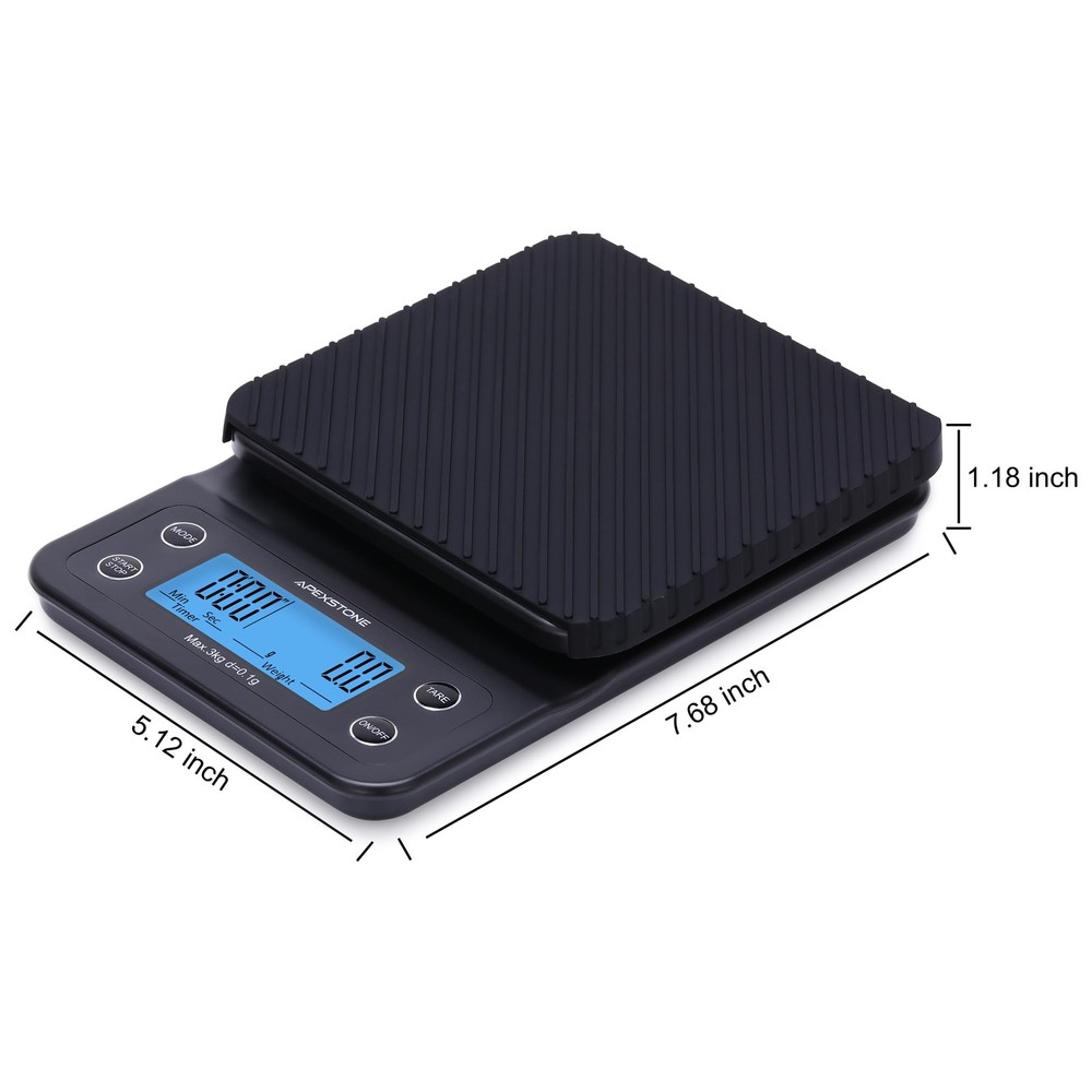 Coffee Scale with Timer Small, Apexstone Espresso Scale with Timer Small, Espres