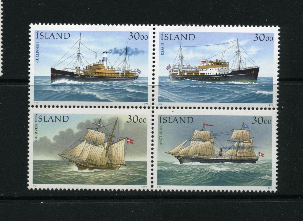 Iceland    MNH    745 Blk4   Ships    AV901