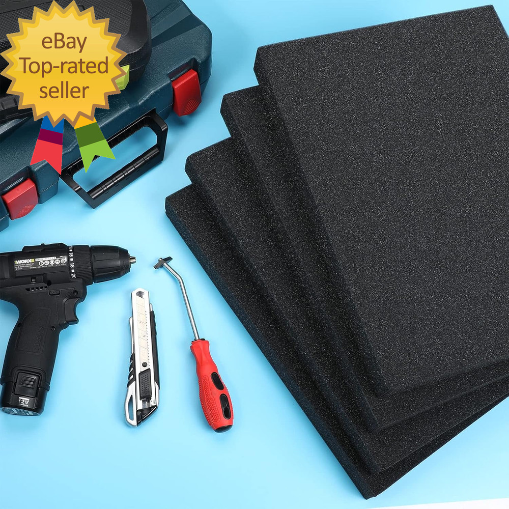 4 Pcs Cuttable Polyurethane Foam Pads Craft Foam Insert for Cases Packing Paddin