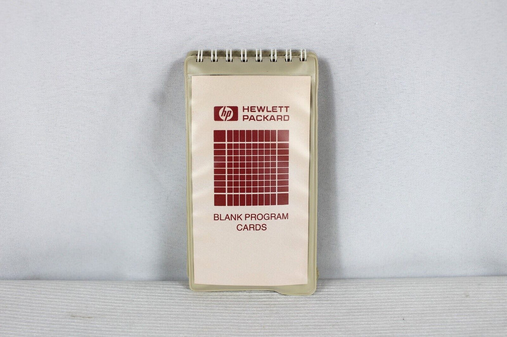 HEWLETT PACKARD (HP) BLANK PROGRAM CARDS with CASE for HP-65, HP-67 & HP-97