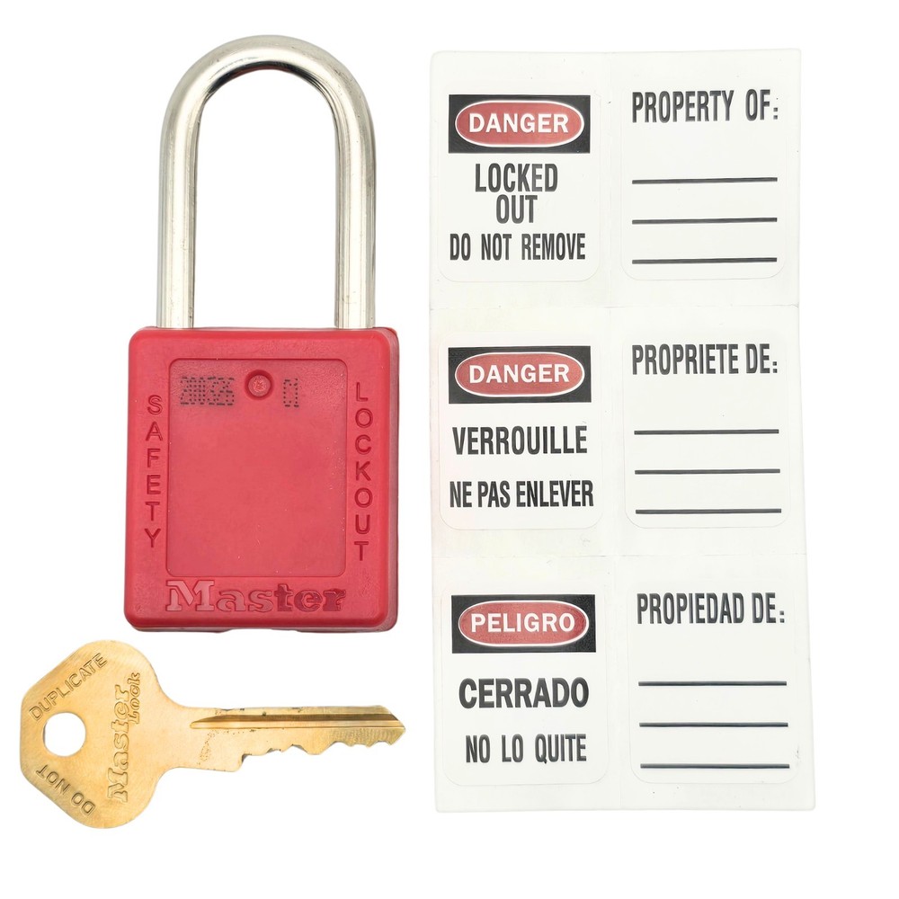 Master Lock 410KARED Safety Lockout Padlock Red