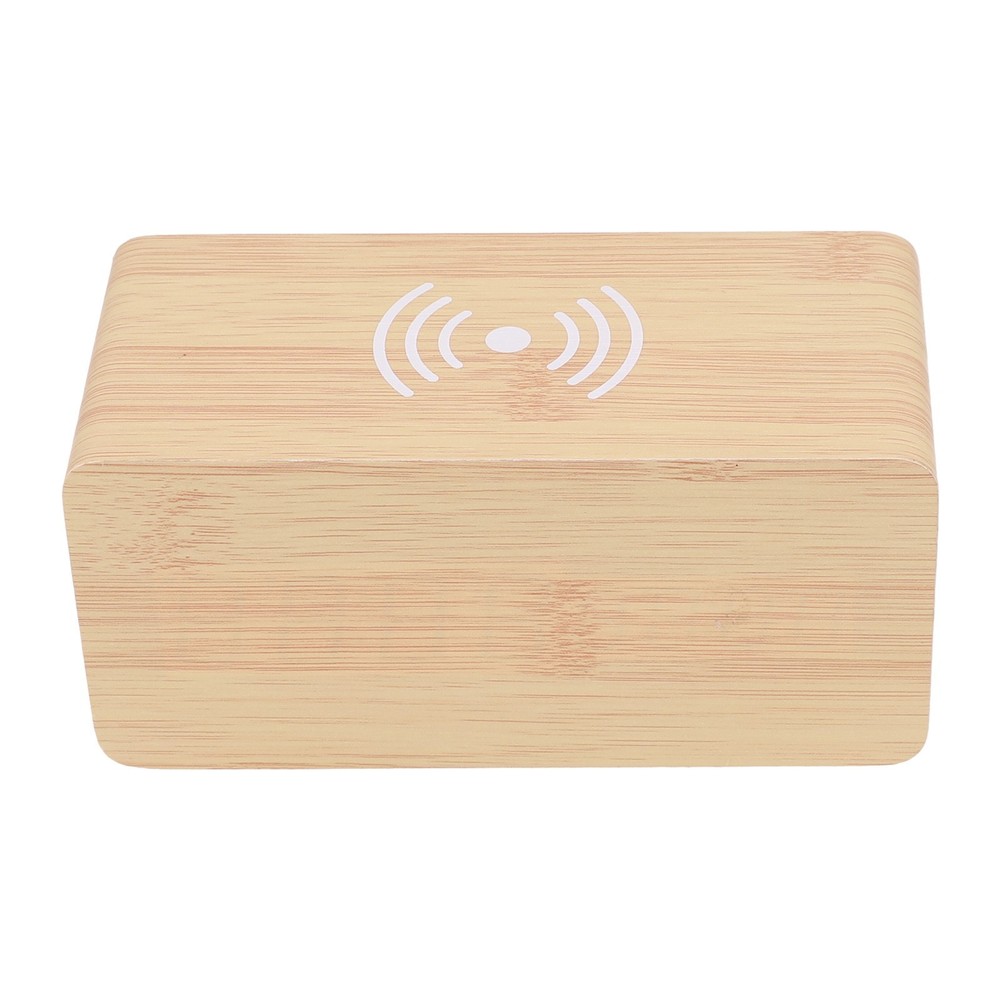 Clock Home D??cor Office Decor Temp Wireless Charging 12/24 Hour Switch