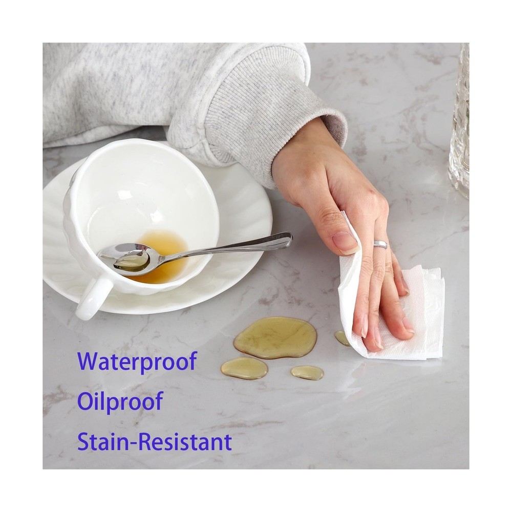 Walrus Clear Vinyl Tablecloth Protector Waterproof/Oil-Proof Plastic Rectangl...