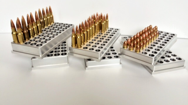 327 Magnum Ammo Reloading Block Solid Aluminum 50 rounds