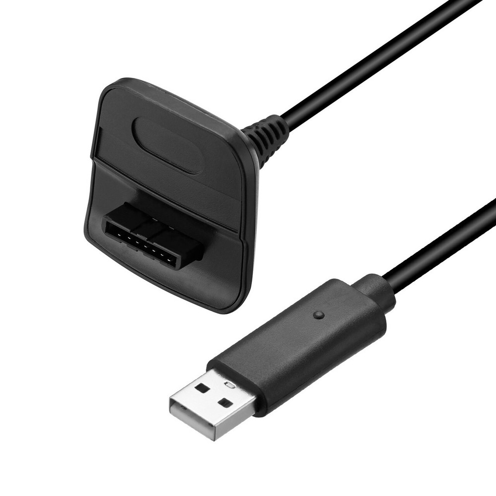 2 Battery Pack & Charger Dock For Microsoft Xbox 360 Wireless Controller Black