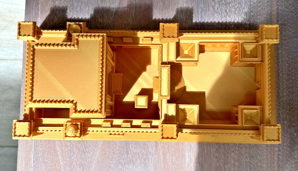 3D Printed Bais Hamikdash display piece - Second Temple - Gold