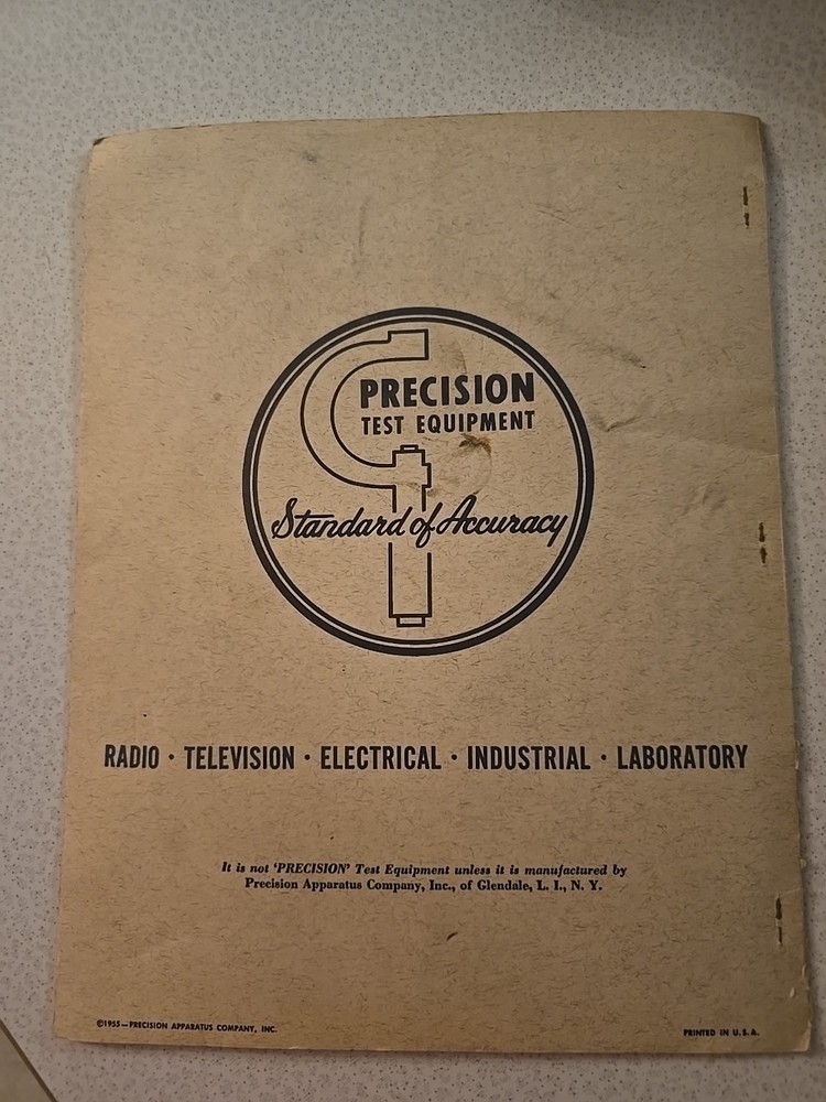 Precision Model E-420 White Dot And Bar Generator Operating Instructions