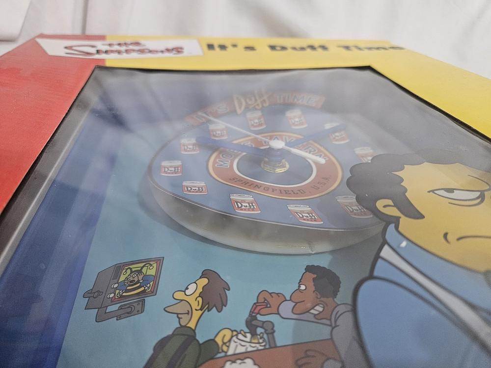 THE Simpsons It’s Duff Time Clock NIB