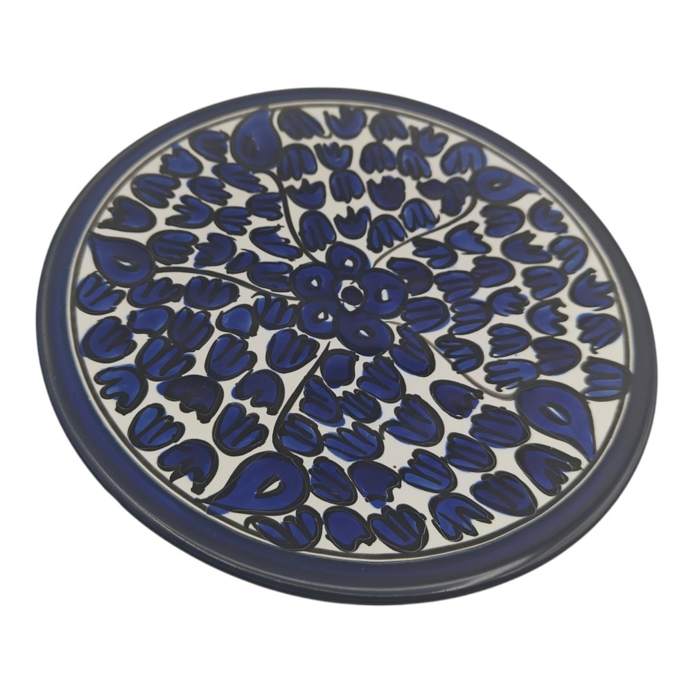 Armenian Ceramic Dish Jerusalem Blue Flowers Plate