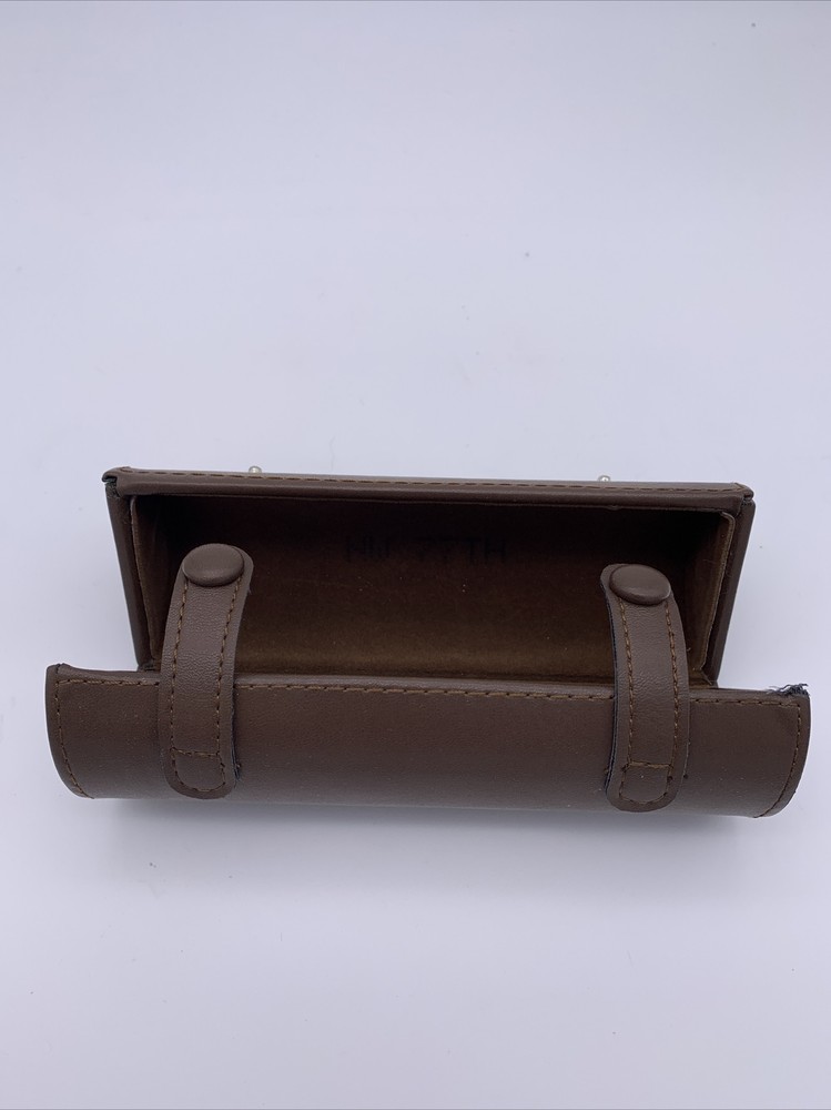 NW 77th Handcrafted Brown Leather Hard Eyeglasses Case