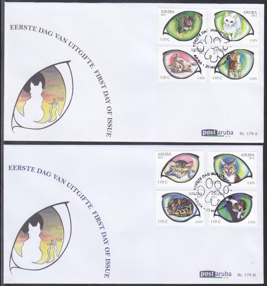 Arubu Issue FDC 2012 (179) Cats