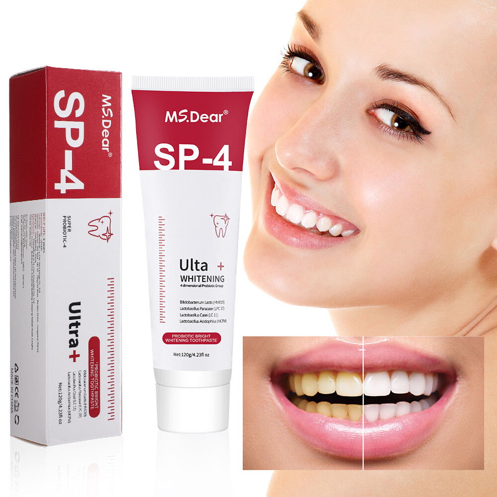 5PACK Toothpaste, Whitening Sp-4 Toothpaste, Sp-4 Probiotic Whitening Toothpaste