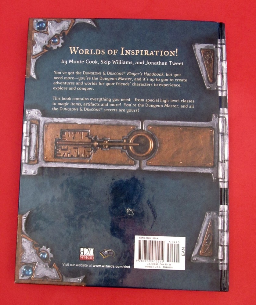 Dungeons and Dragons Master's Guide Core Rulebook II TSR Role Playing D & D
