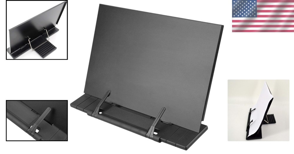 Elegant Desktop Document Holder with 7 Adjustable Positions - Compact & Black