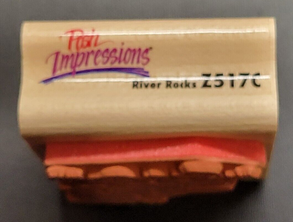 Wood/Rubber Stamp River Rocks Pathway Stones