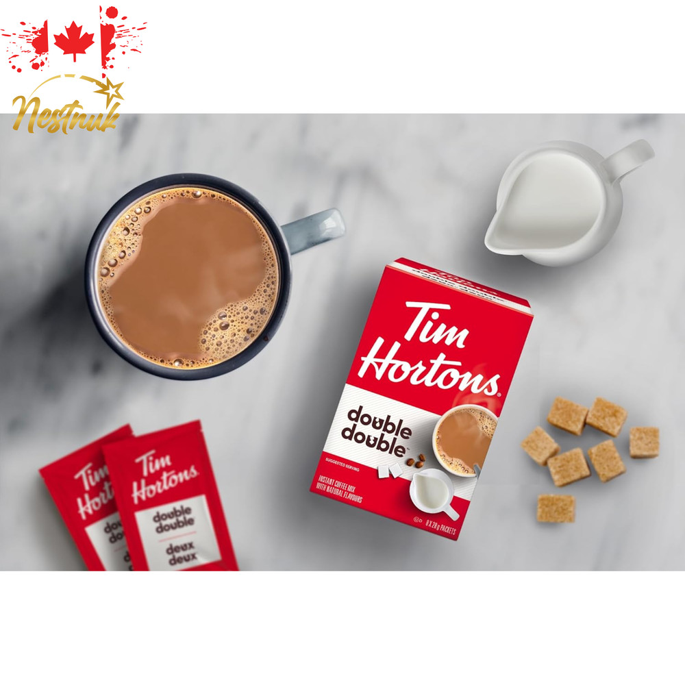 Tim Hortons Double Double Instant Coffee Packets | 8 Count