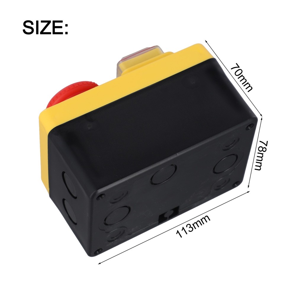 NVR Lockable Pushbutton Switch Suitable for Power Control in Workshops