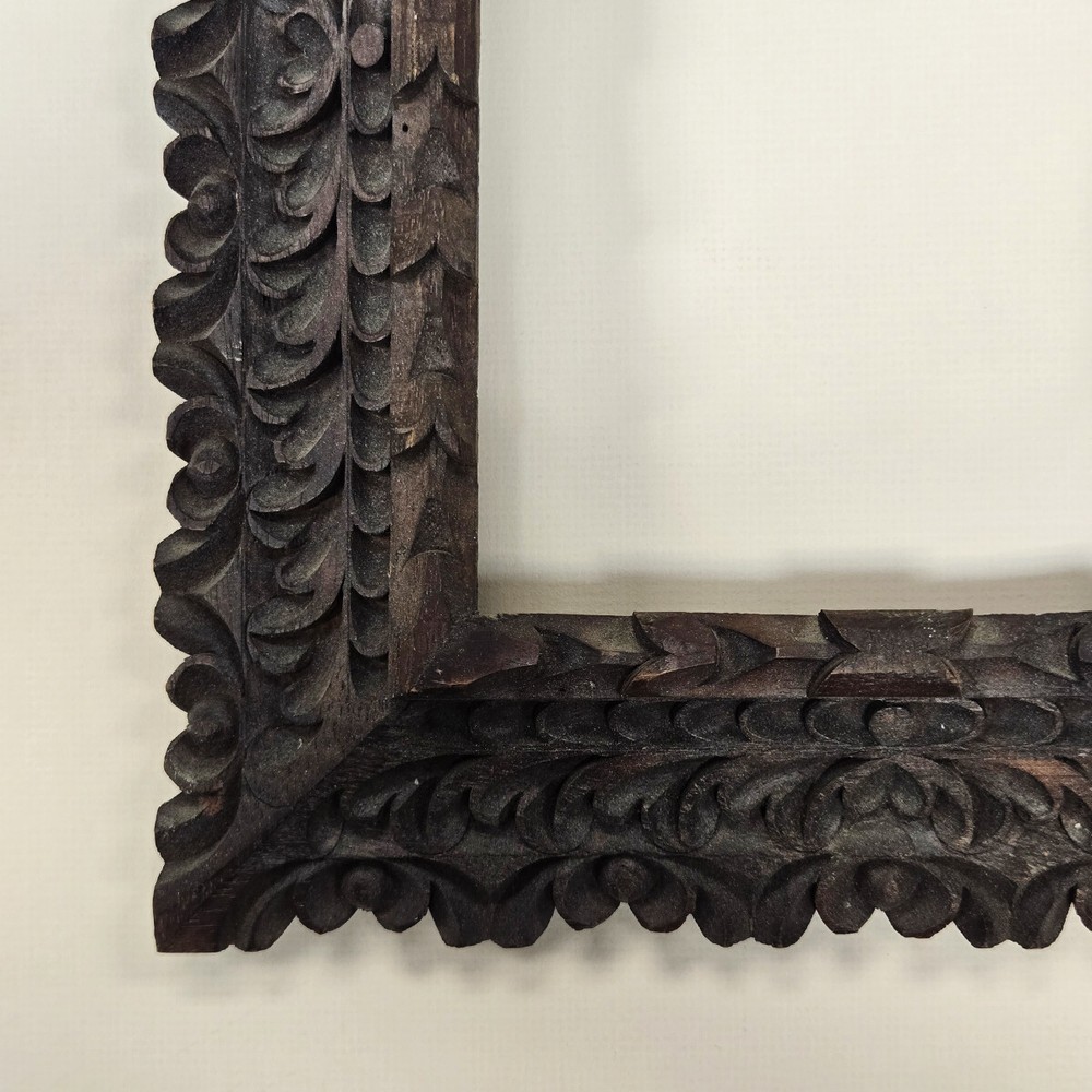 6.5" x 9" - Hand-carved Solid Wood Picture Frame