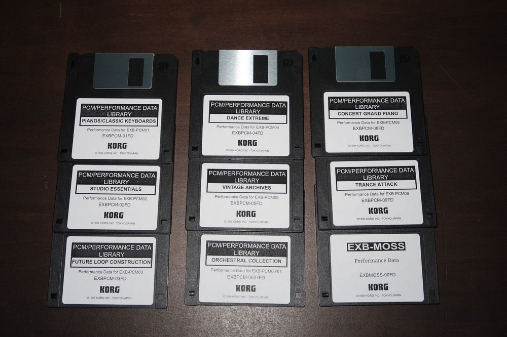Korg EXB Complete Collection DIsk Set - PRELOAD Data Floppy Disk - 9 Disk Set