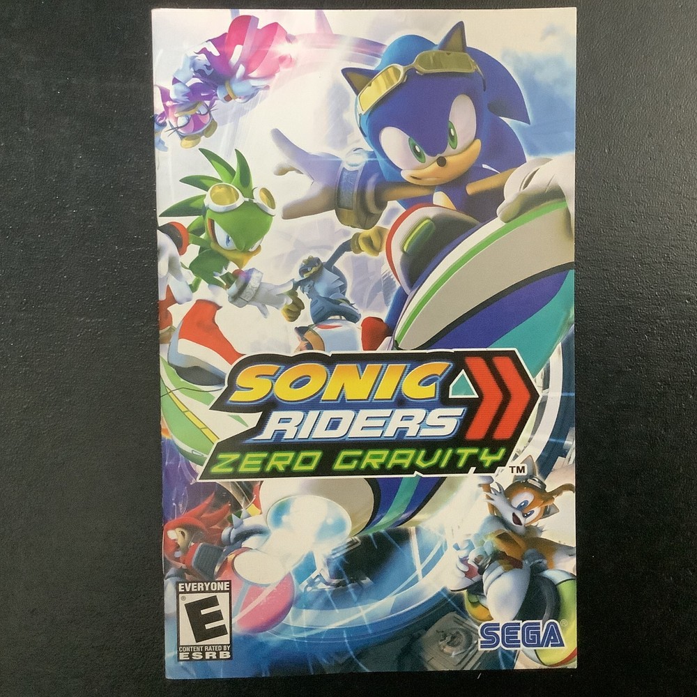 Sonic Riders Zero Gravity PS2 PlayStation 2 Instruction Manual Only