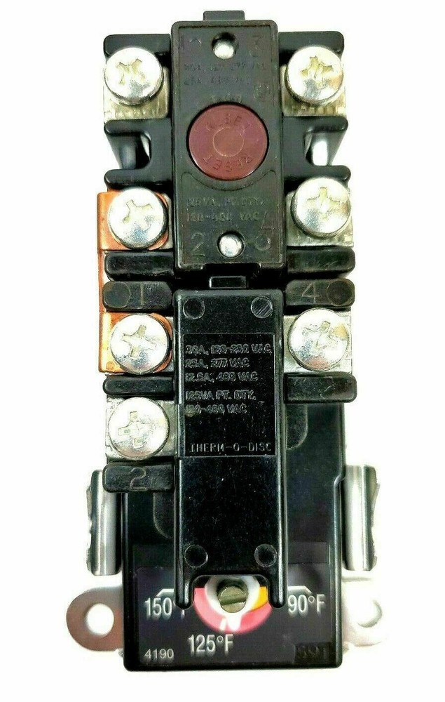 Hi Limit, Upper Thermostat RHEEM Combo THERM-O-DISC 120/480 VAC 48160 NOS