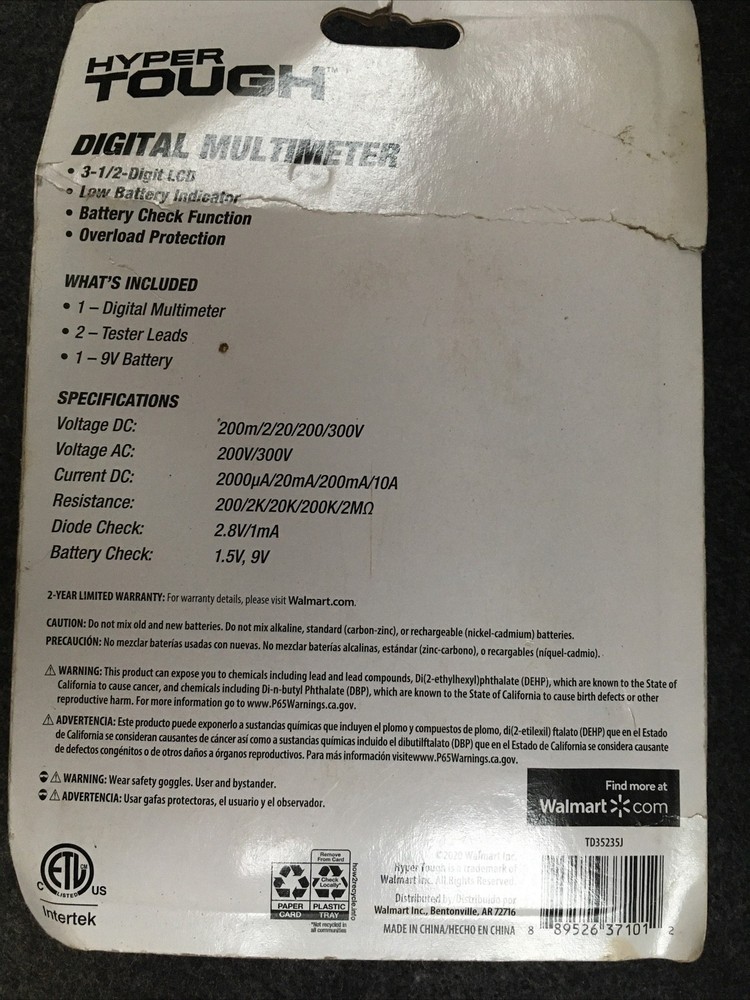 Multi-Function Home Auto Electric Electronics Tester Digital AC/DC Multimeter