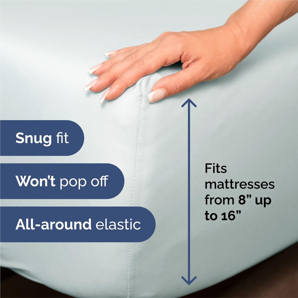 King Size 4 Piece Sheet Set - Comfy Breathable Cooling Bed Sheets Set - Hote...