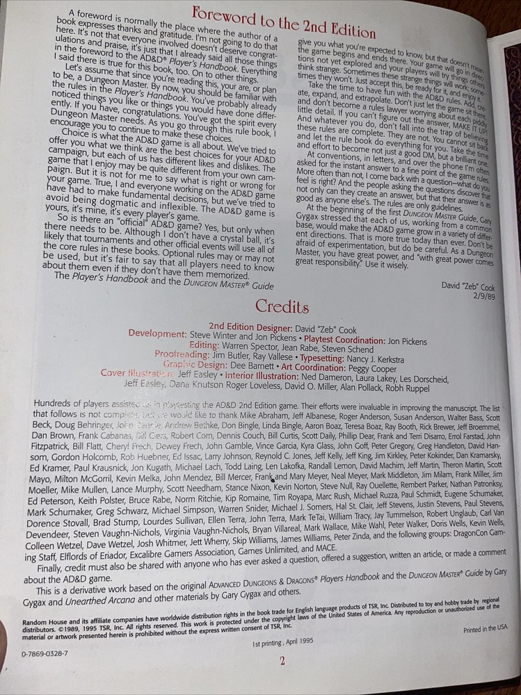 Advanced dungeons and dragons dungeon Masters guide warrior spells And Magic