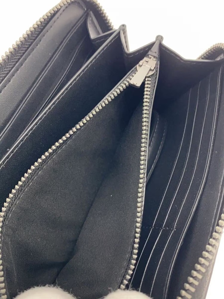 COACH Long Wallet Leather Black Men's