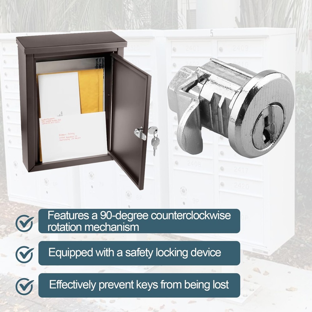 MP4946 Mailbox Lock Replacement Compatible with Cutler-Federal Silver