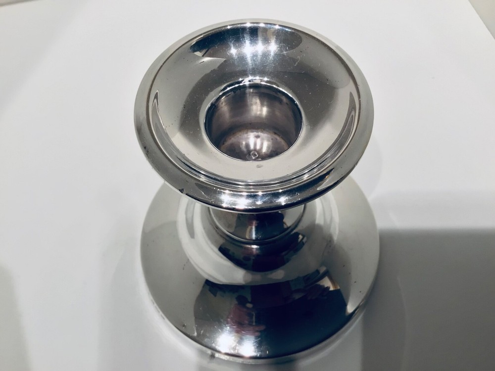 Edwardian Solid Silver Desk Candlestick, Birmingham 1909