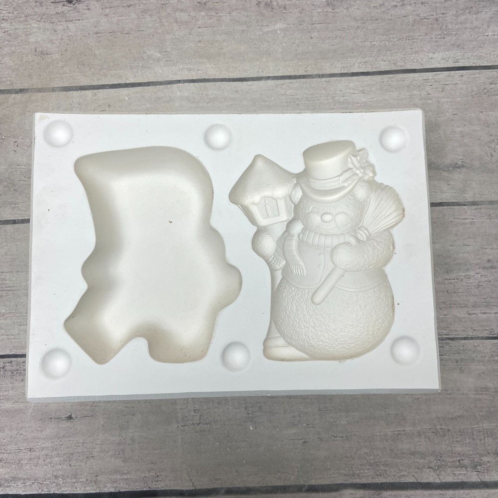 Glen View Ceramic Casting Mold Snowman Candy Box #78
