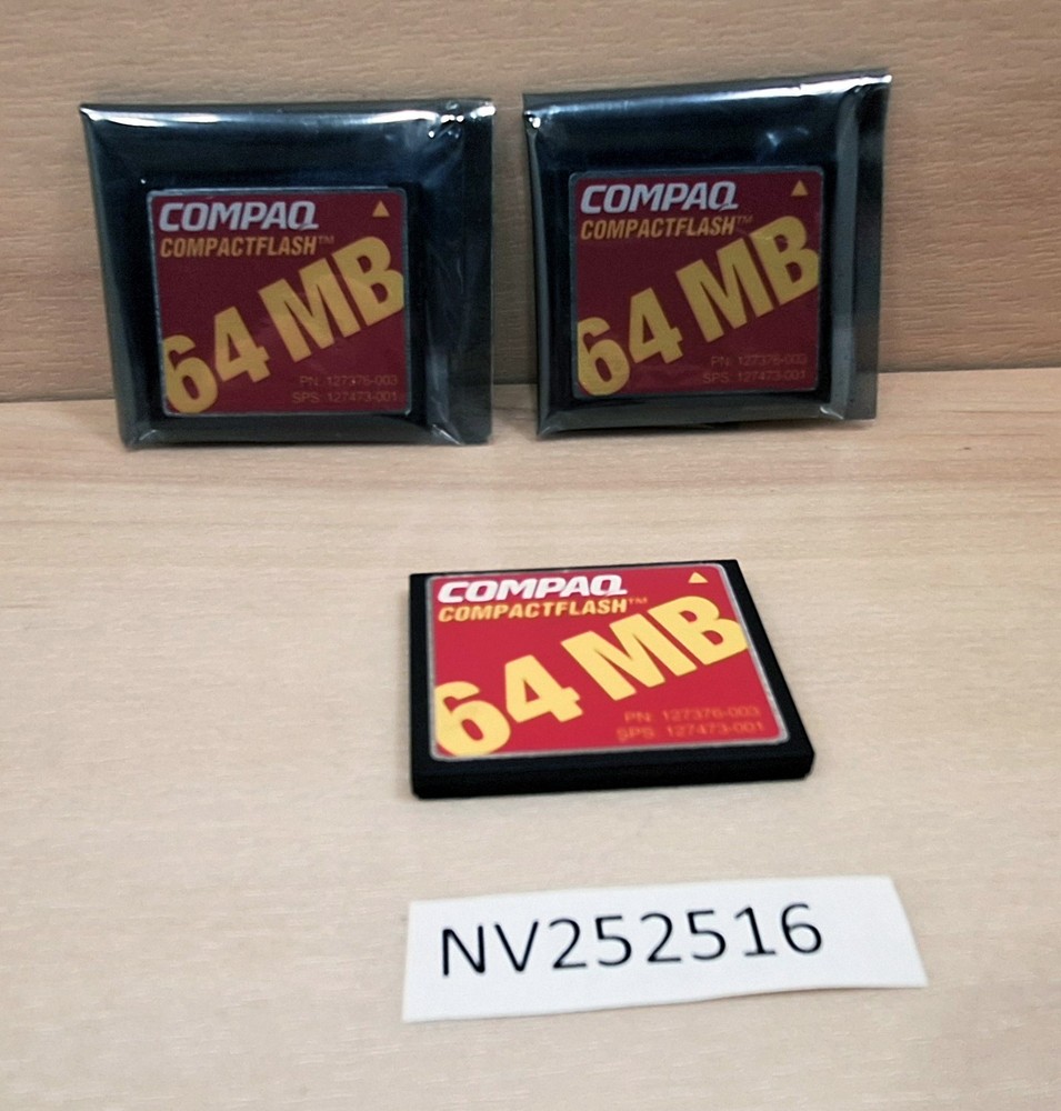 Compaq Flash Memory Card 64 MB CompactFlash Hewlett-Packard 127376-003 Grade A