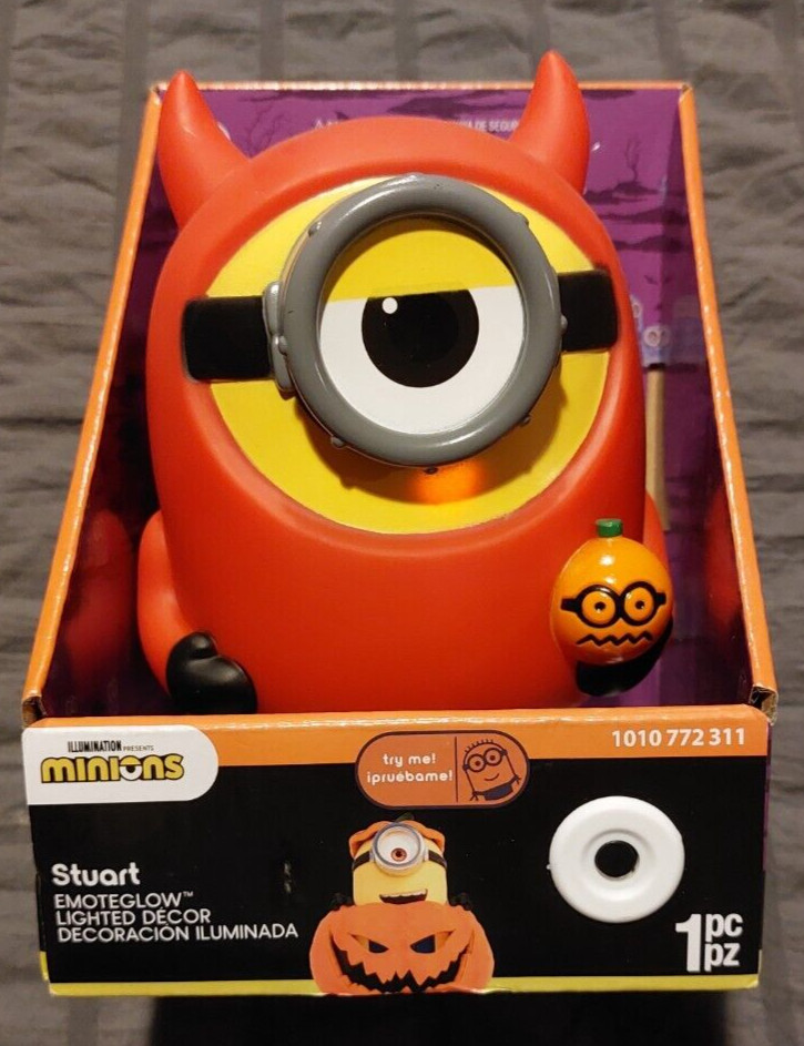 New Animated Minions Stuart Emoteglow -Shelf