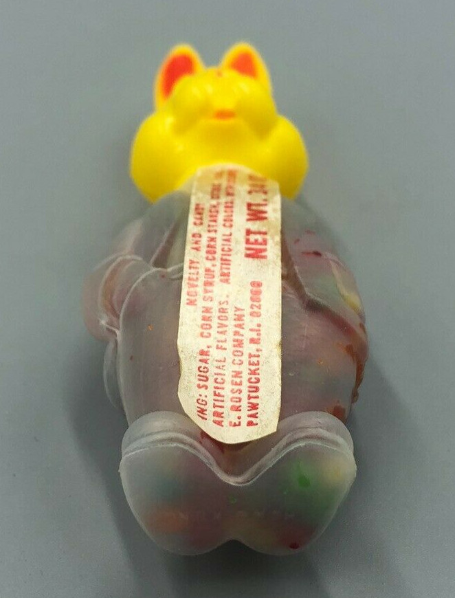 c 1980 E Rosen EASTER BUNNY Rabbit Vintage CANDY CONTAINER Rosbro RETRO