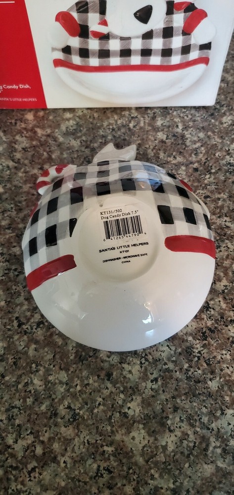Studio Nova Santas Little Helper Terrier Dog Small Candy Dish