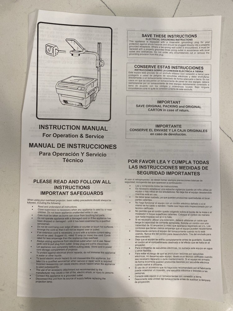 NEW BUHL Overhead Projector 9014EDC