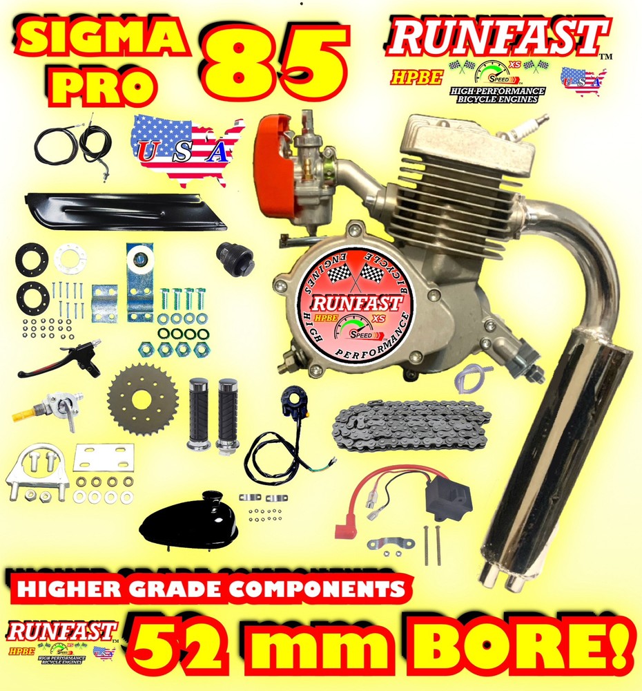 SIGMA-85 Engine Kit 52MM-2 Stroke Bicycle Engine Gas Motor Kit 85CC