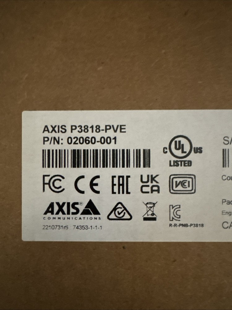 Axis P3818-PVE Outdoor Panoramic Security Camera