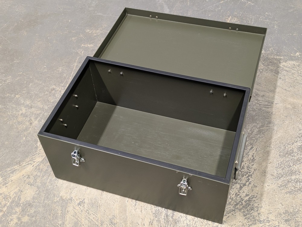 British Army Small Lockable Field Chest Document Transport Storage Case Tool Box