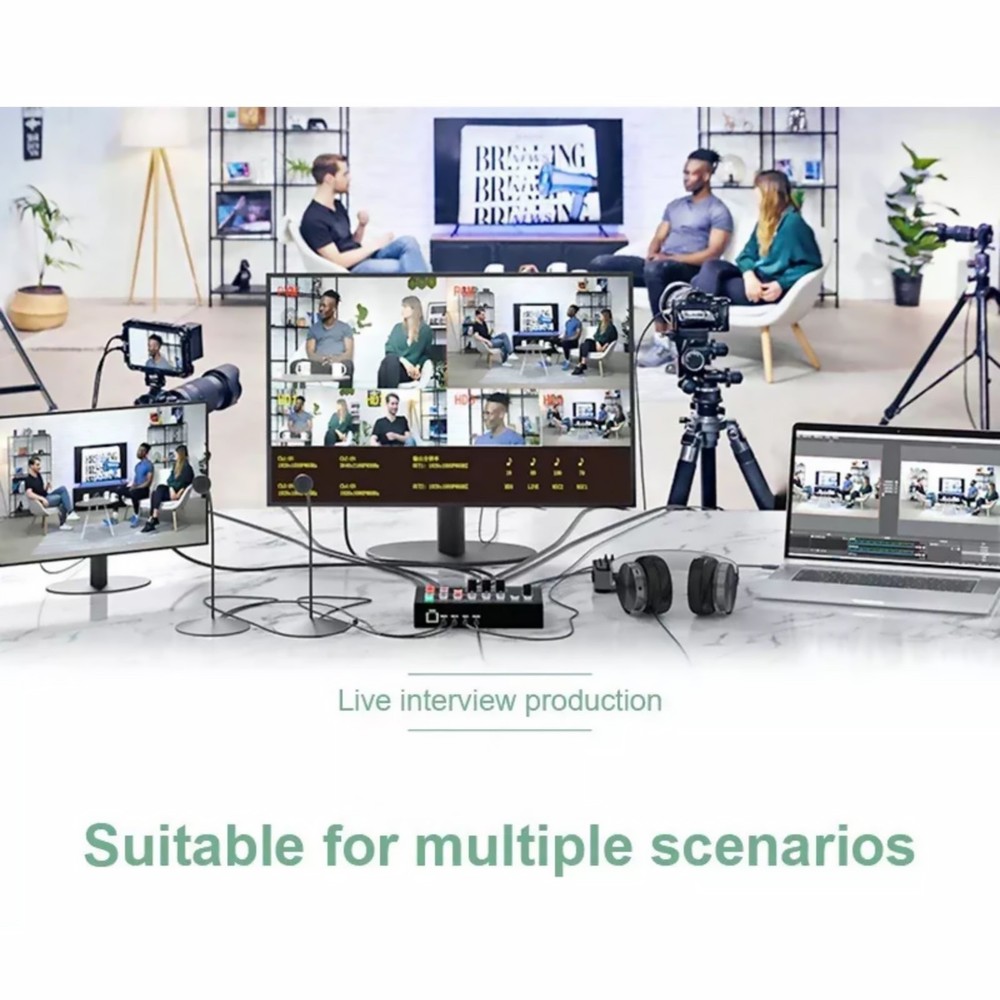 4K Video Switcher HDMI Camera Broadcast Station Controller For live streaming