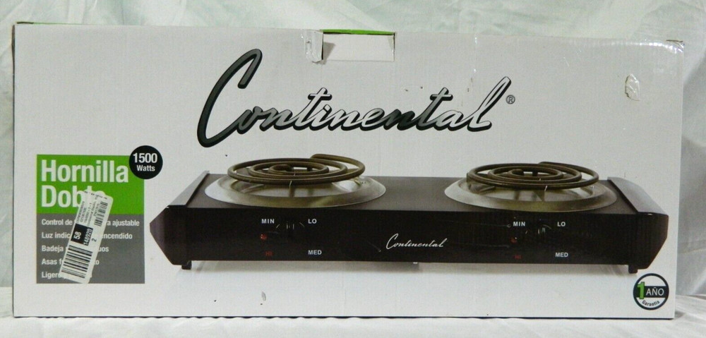 Continental Electric Double Burner Model CE23319 Cool Touch Handles